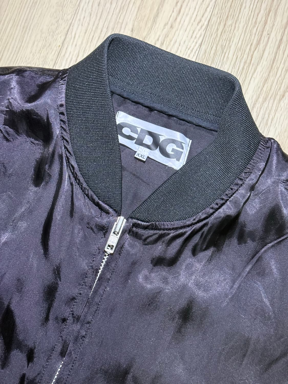 CDG 꼼데가르송 84-85 스태프 큐프라 봄버 블루종 자켓 블랙 상품이미지5