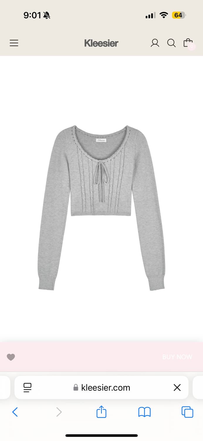 클리시어 Churro cable ribbon knit, Gray 상품이미지1