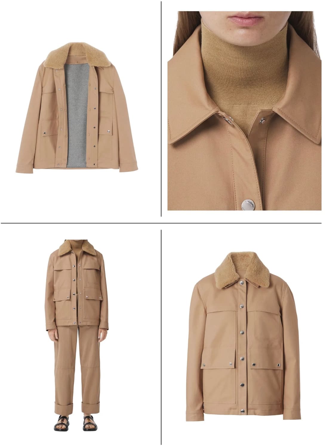 버버리 시어링 칼라 개버딘 필드 재킷 (워머 포함) 상품이미지7