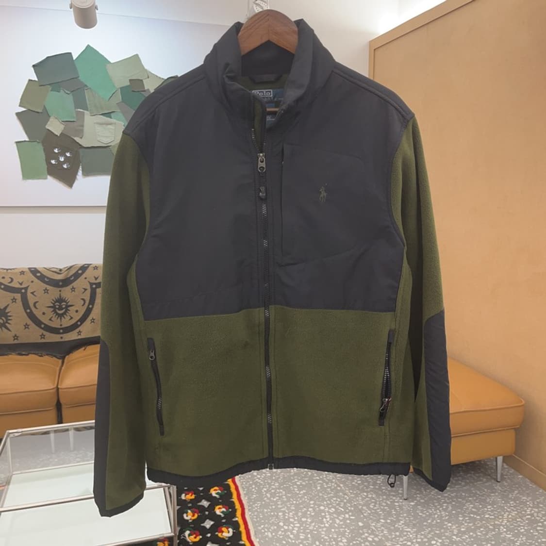 폴로 랄프로렌 폴라텍 레트로 말차 딥카키 배색 후리스 M C07288 상품이미지3