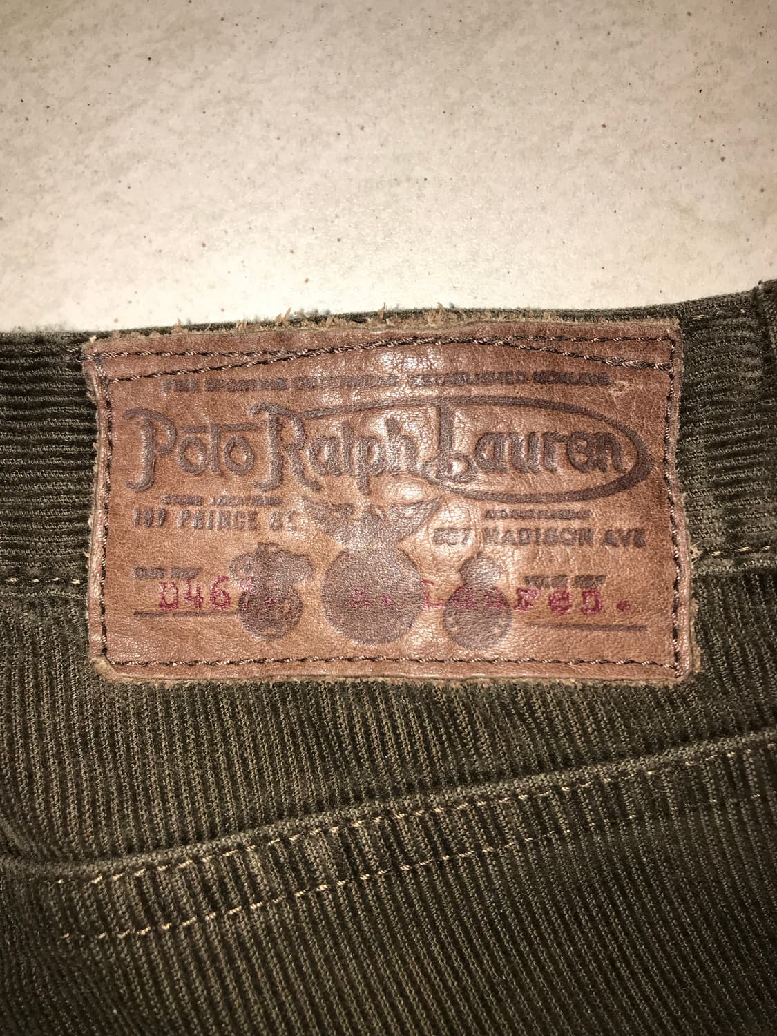 폴로 랄프 로렌 코듀로이 팬츠 상품이미지3