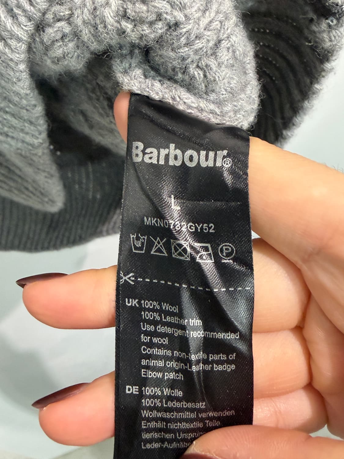 Barbour 바버 울100% 아란니트 2XL 상품이미지7