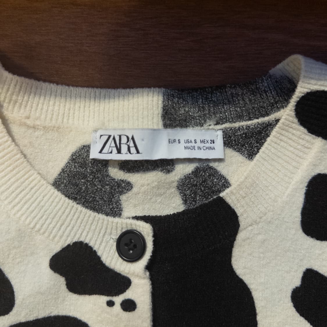 자라 젖소 가디건 상품이미지2