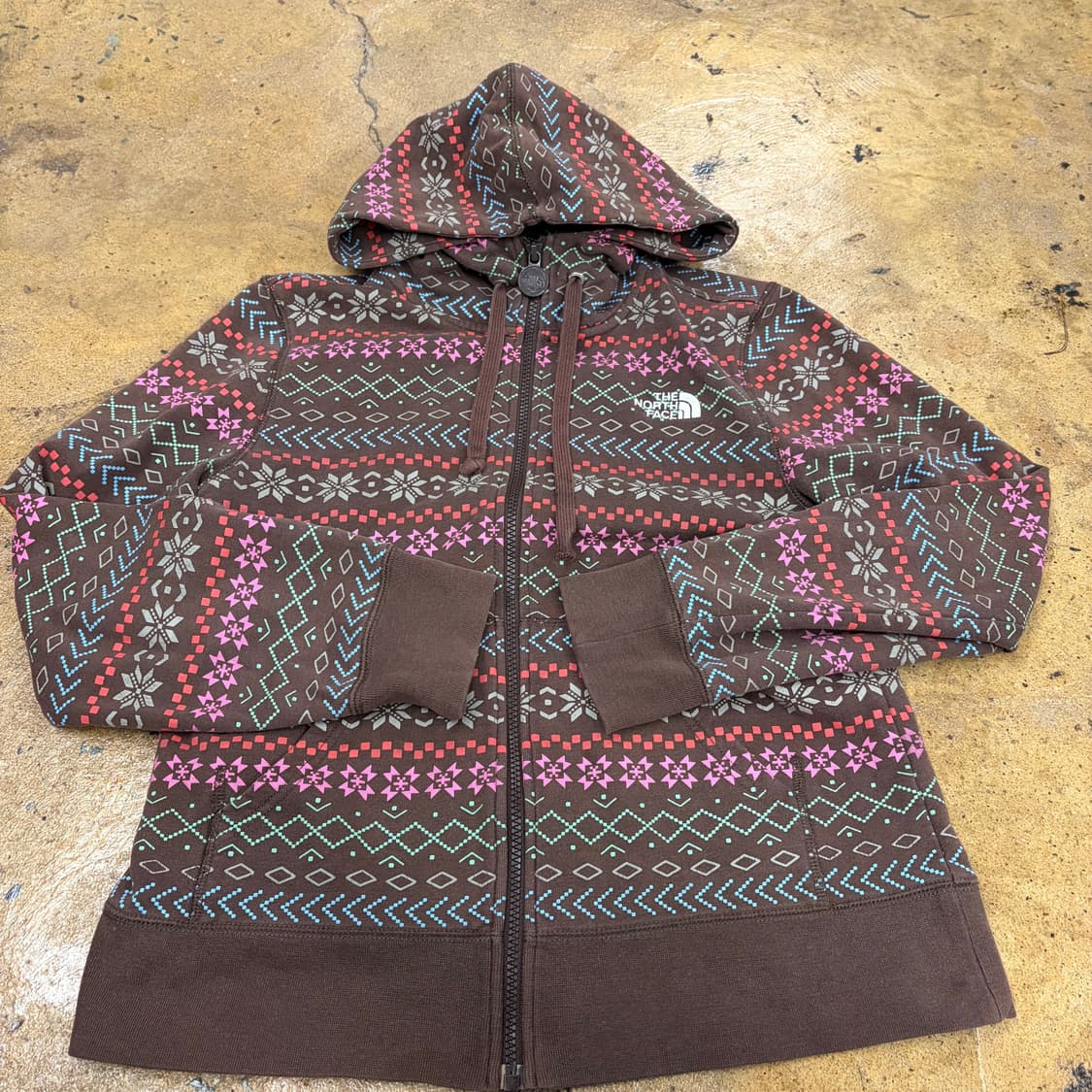 노스페이스 모리 빈티지 브라운 패턴 후드집업 상품이미지2