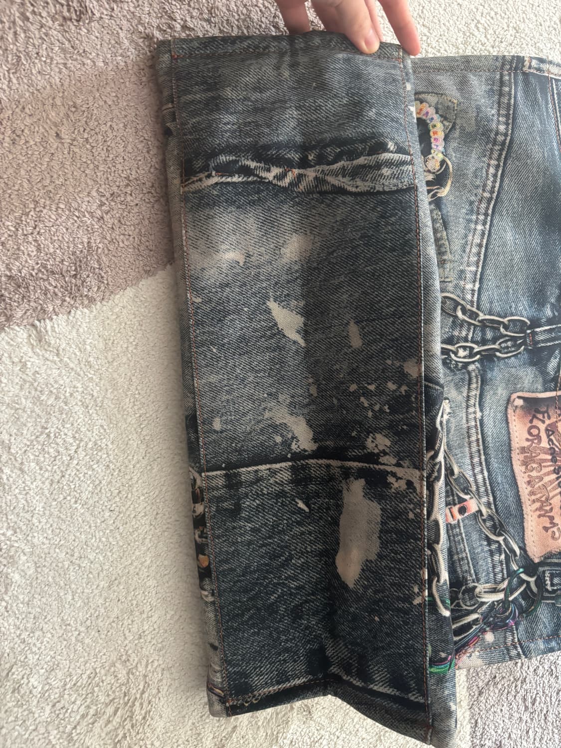 아크네스튜디오 트롱프뢰유 데님 토트백 상품이미지4