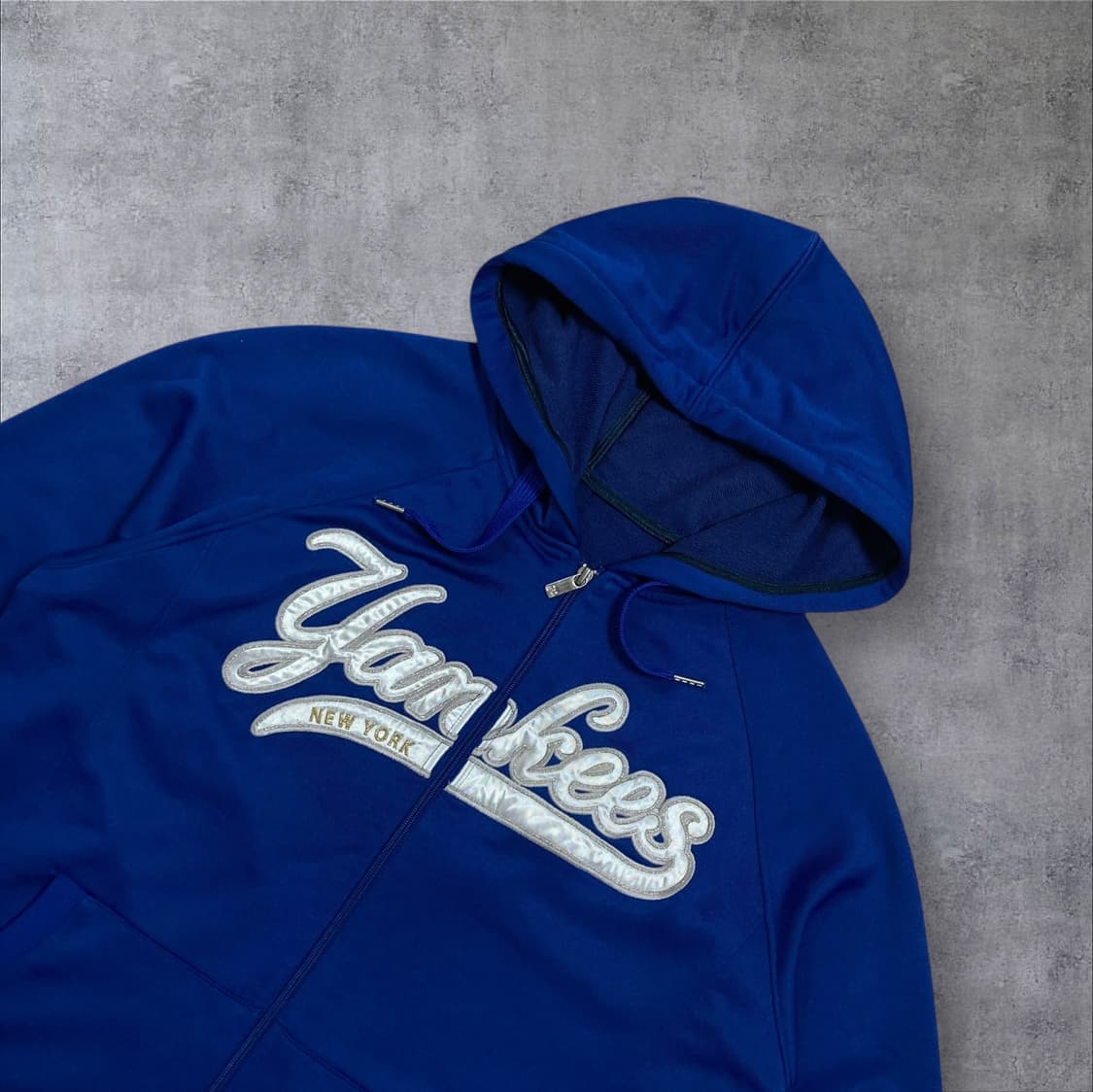 MLB 00s 뉴욕양키스 블루 후드 집업 상품이미지2