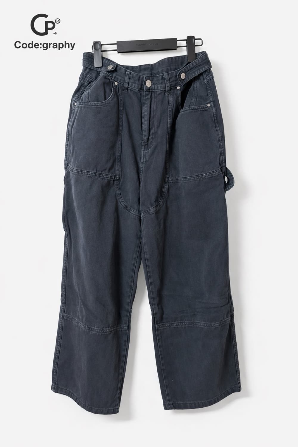 코드그라피 워크웨어 카고 팬츠 와이드핏 차콜 L 상품이미지1