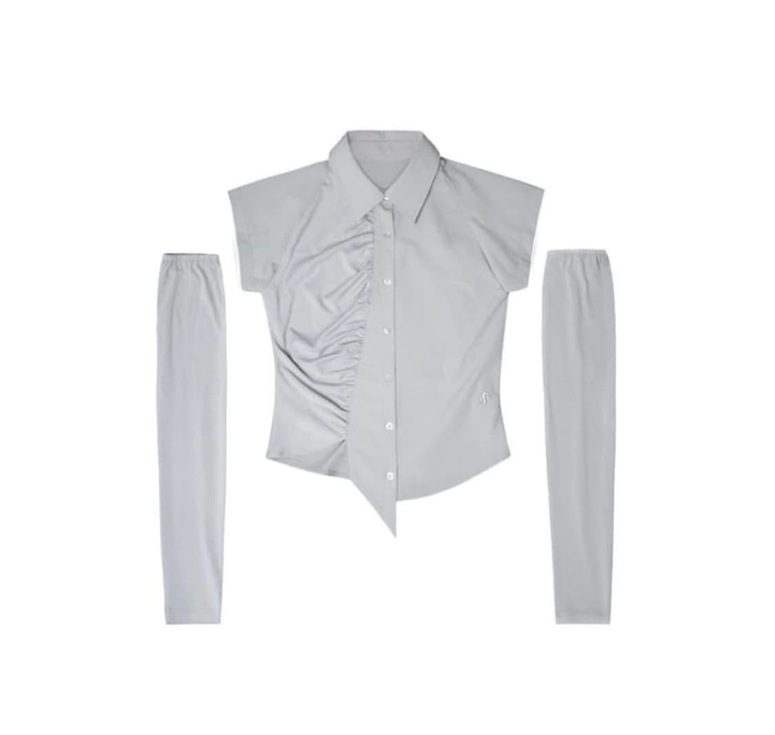 오호스 OJOS 캡 슬리브 워머 셔츠 그레이 상품이미지1