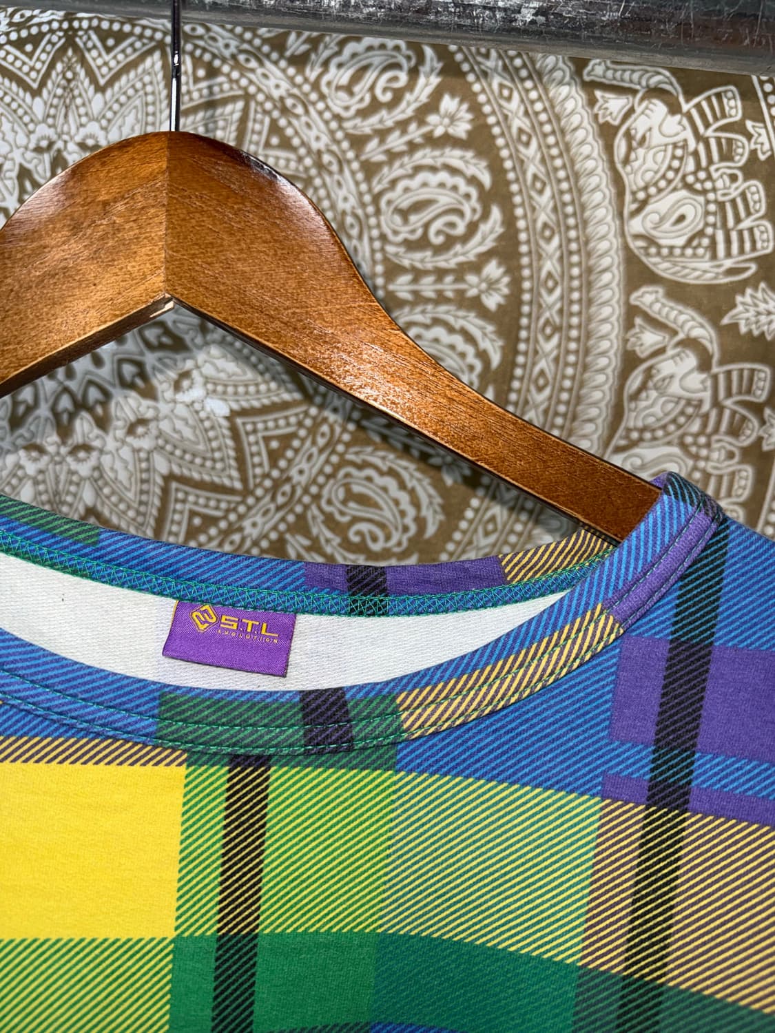 빈티지 여성 체크 핑거홀 미디원피스  상품이미지5