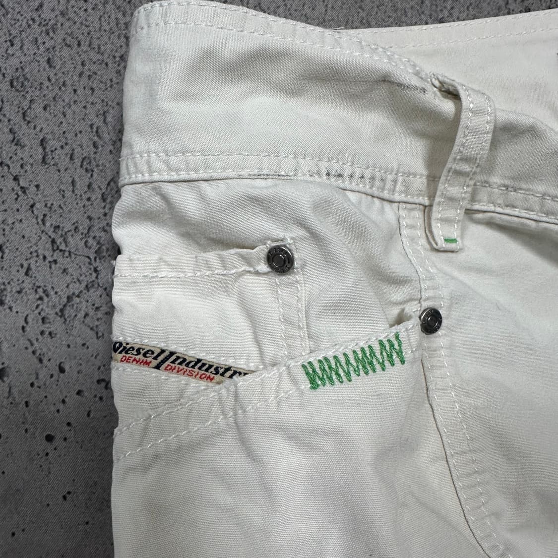 ✨ (바배) 디젤 아이보리 코튼 팬츠 상품이미지3
