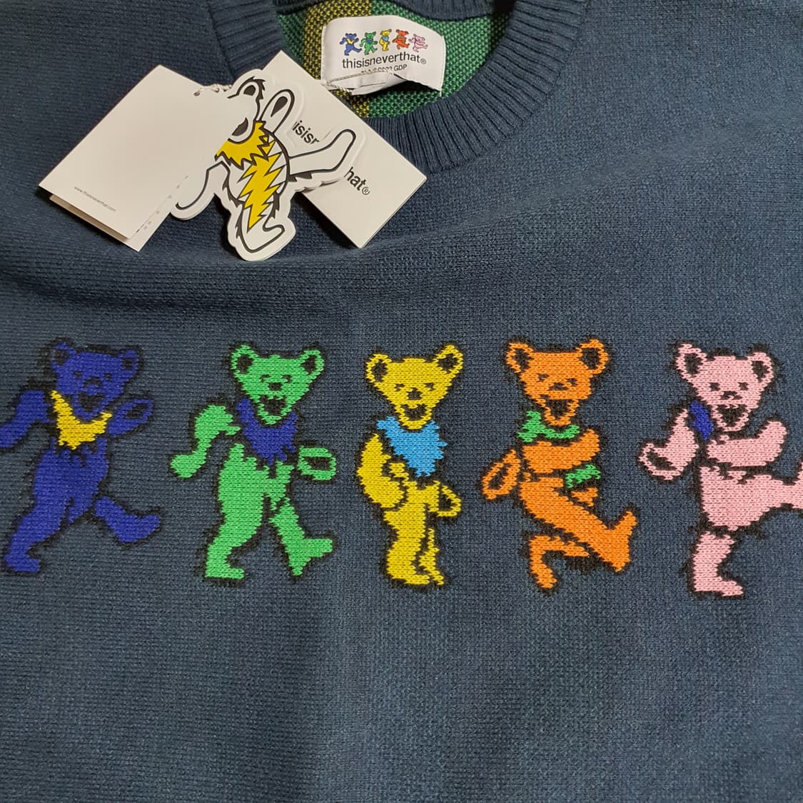 디스이즈네버댓 x 그레이트풀 데드 니트 스웨터 네이비 상품이미지4