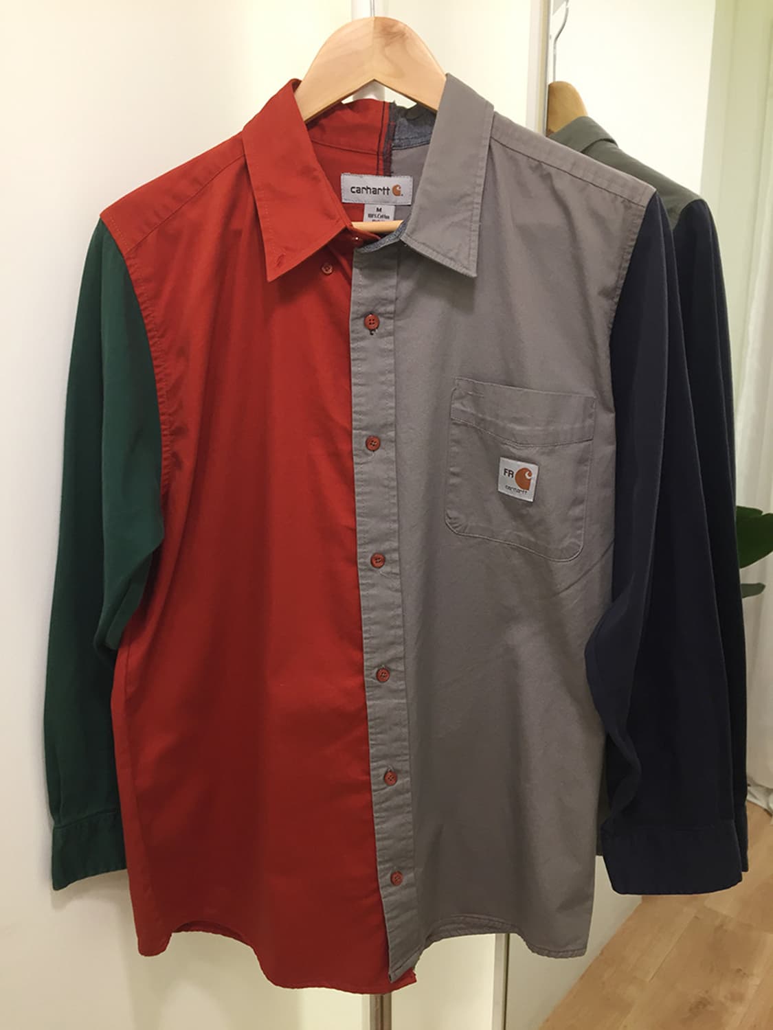공용 칼하트 배색패널 워크셔츠 95 상품이미지2