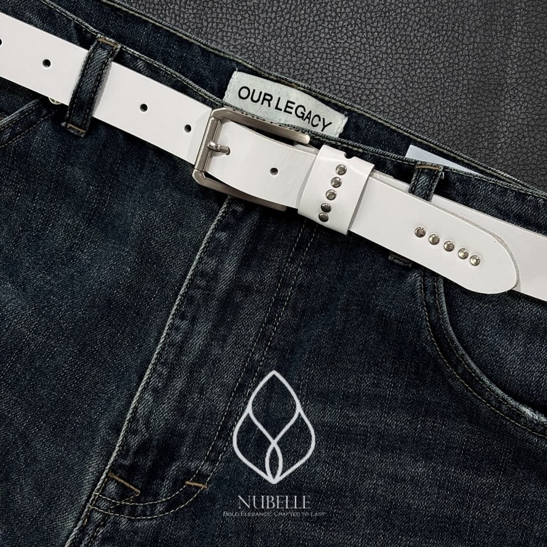 🌗 Vegetable stud belt / 스터드 소가죽 웨스턴 벨트 상품이미지2