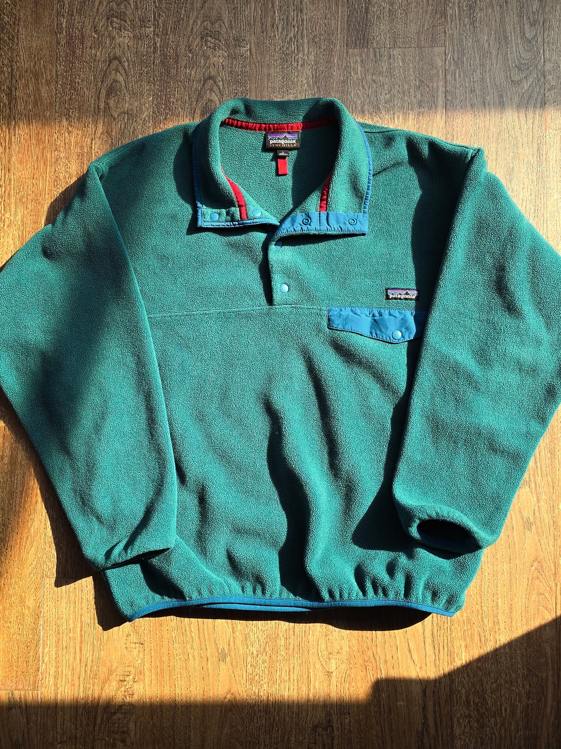 파타고니아 신칠라 그린 퍼플 L 헤비웨이트 상품이미지2