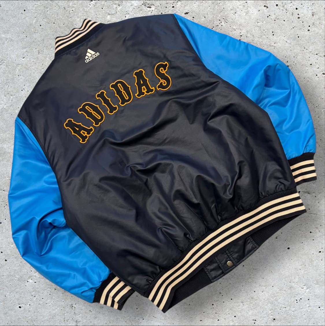 [95] 07s 아디다스 빅로고 바시티 블랙/블루 야구 점퍼 C304 상품이미지2