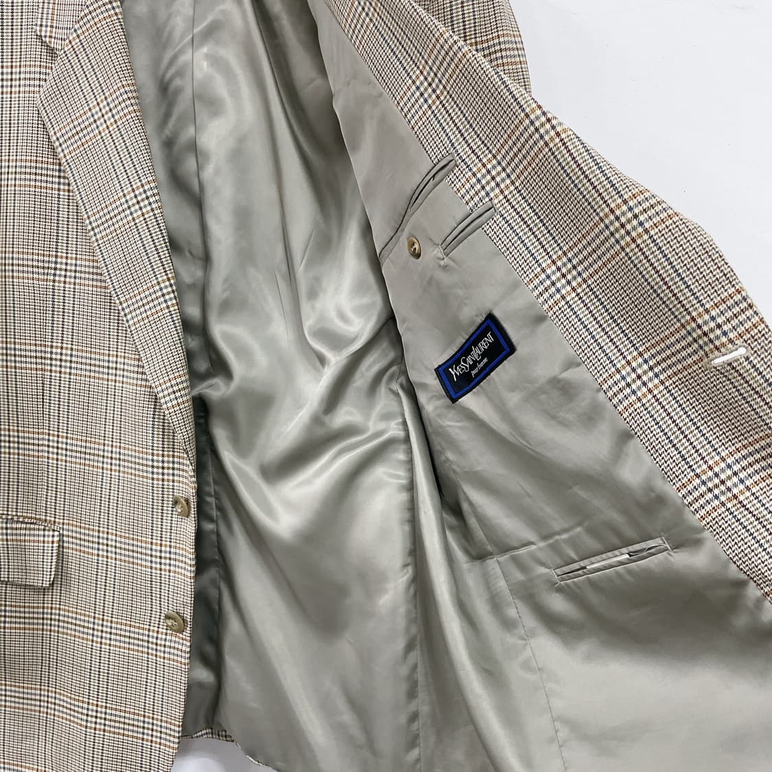 입생로랑 체크 자켓 103사이즈 상품이미지4