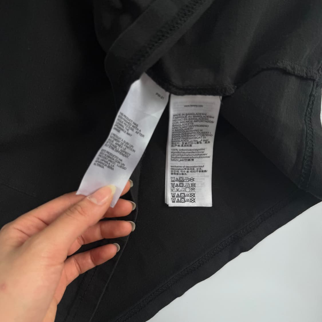 Tommy Hilfiger 타미힐피거 로고 프린팅 블랙 반팔티  상품이미지6