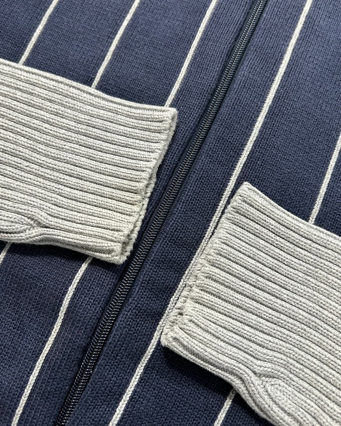 MLB 보스턴 스트라이프 니트 집업 상품이미지6