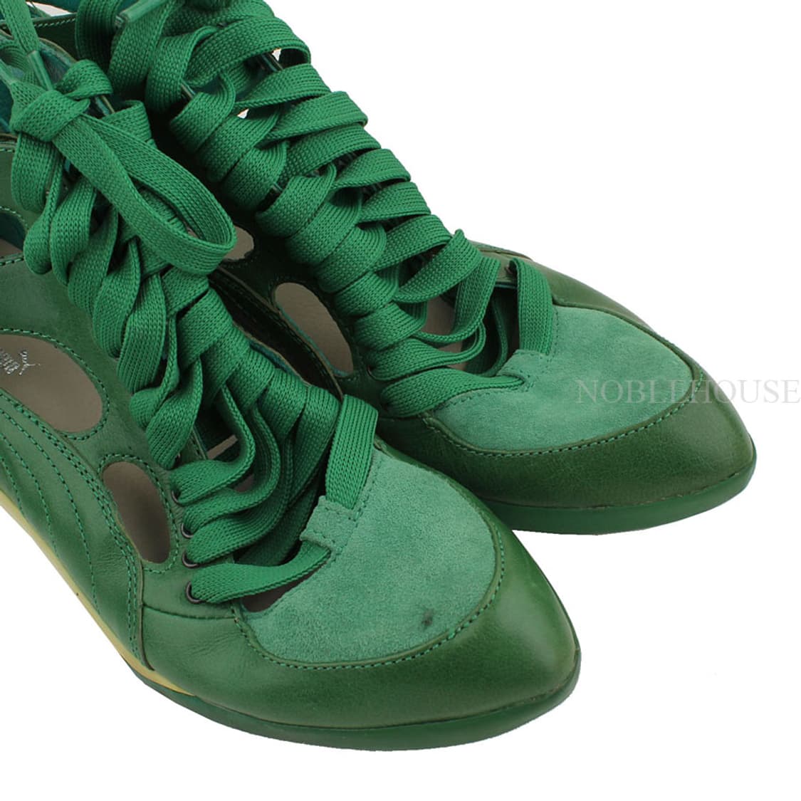 퓨마X알렉산더왕 콜라보 그린 레더 스니커즈 39 상품이미지6