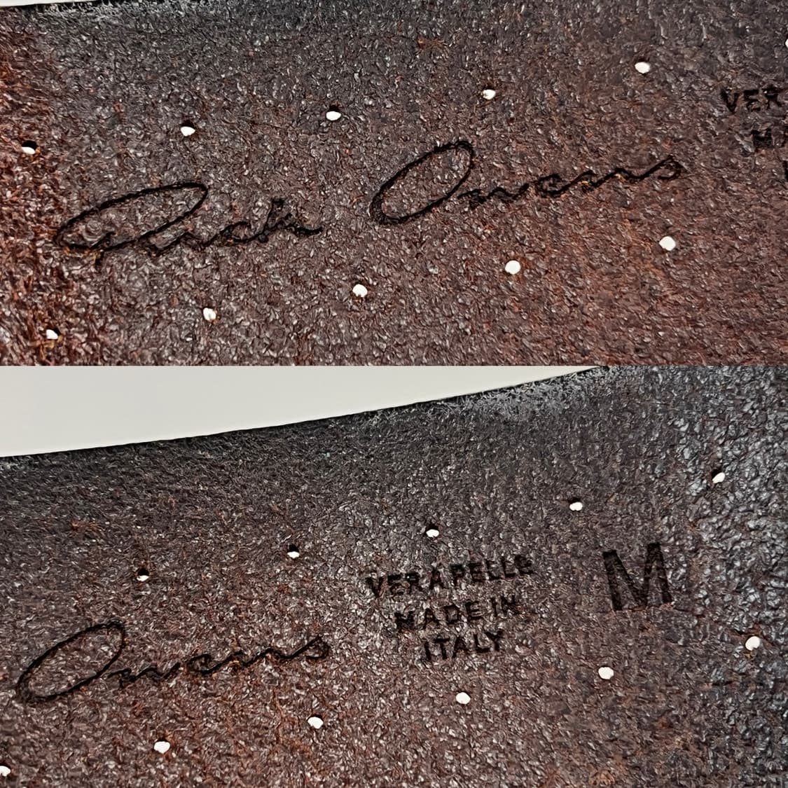 릭오웬스 14SS "VICIOUS" 레더 커프 팔찌 카라멜 상품이미지6