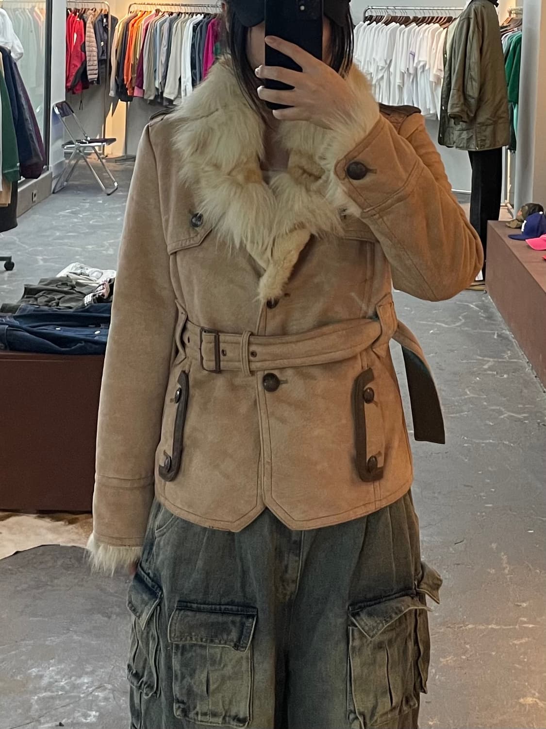 REIZ XXI  퍼 트리밍 스웨이드 무스탕 자켓 H2082 상품이미지1