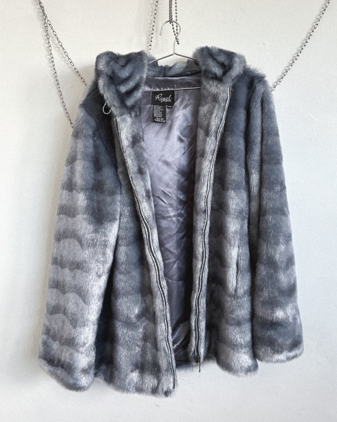 usa vintage faux fur hoodie coat 상품이미지6
