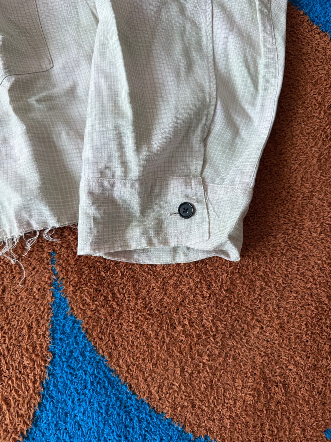 (새상품풀구성⭕️) 안셀름 옴브레 체크 디스트레스 투웨이 집업 셔츠 자켓 상품이미지6