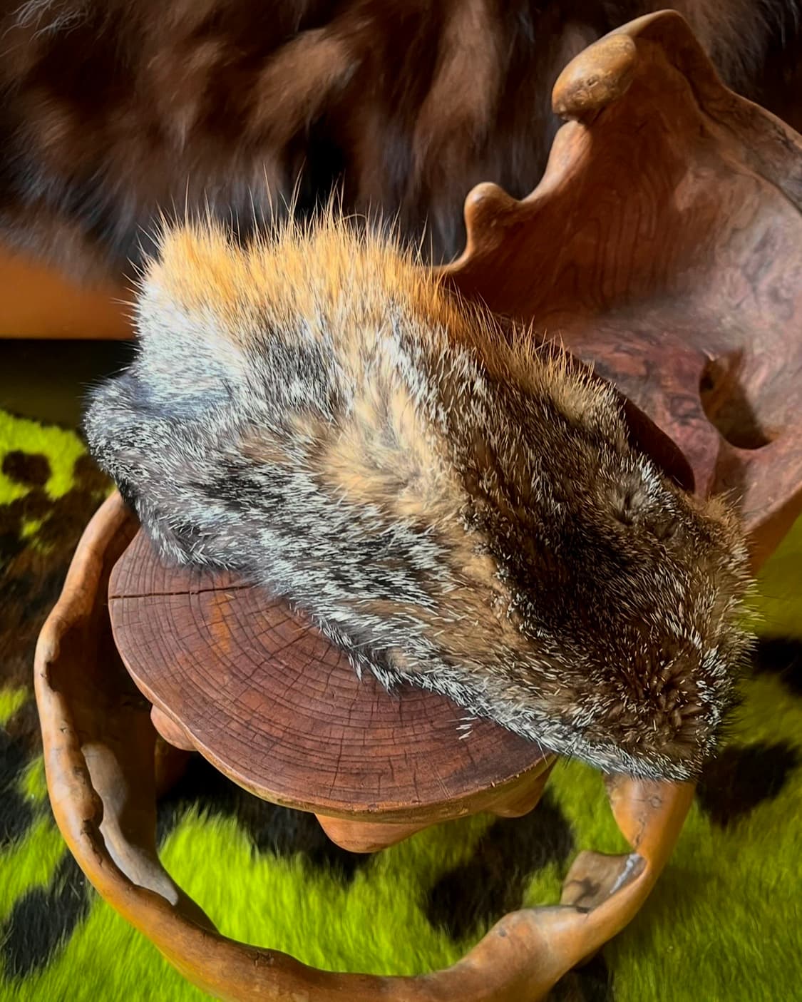 Grevi Itlian Real Fox Fur Leather Hat 상품이미지5