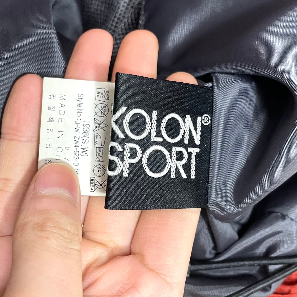 코오롱스포츠 고어텍스 오렌지 바람막이 점퍼 자켓 남성100 상품이미지7