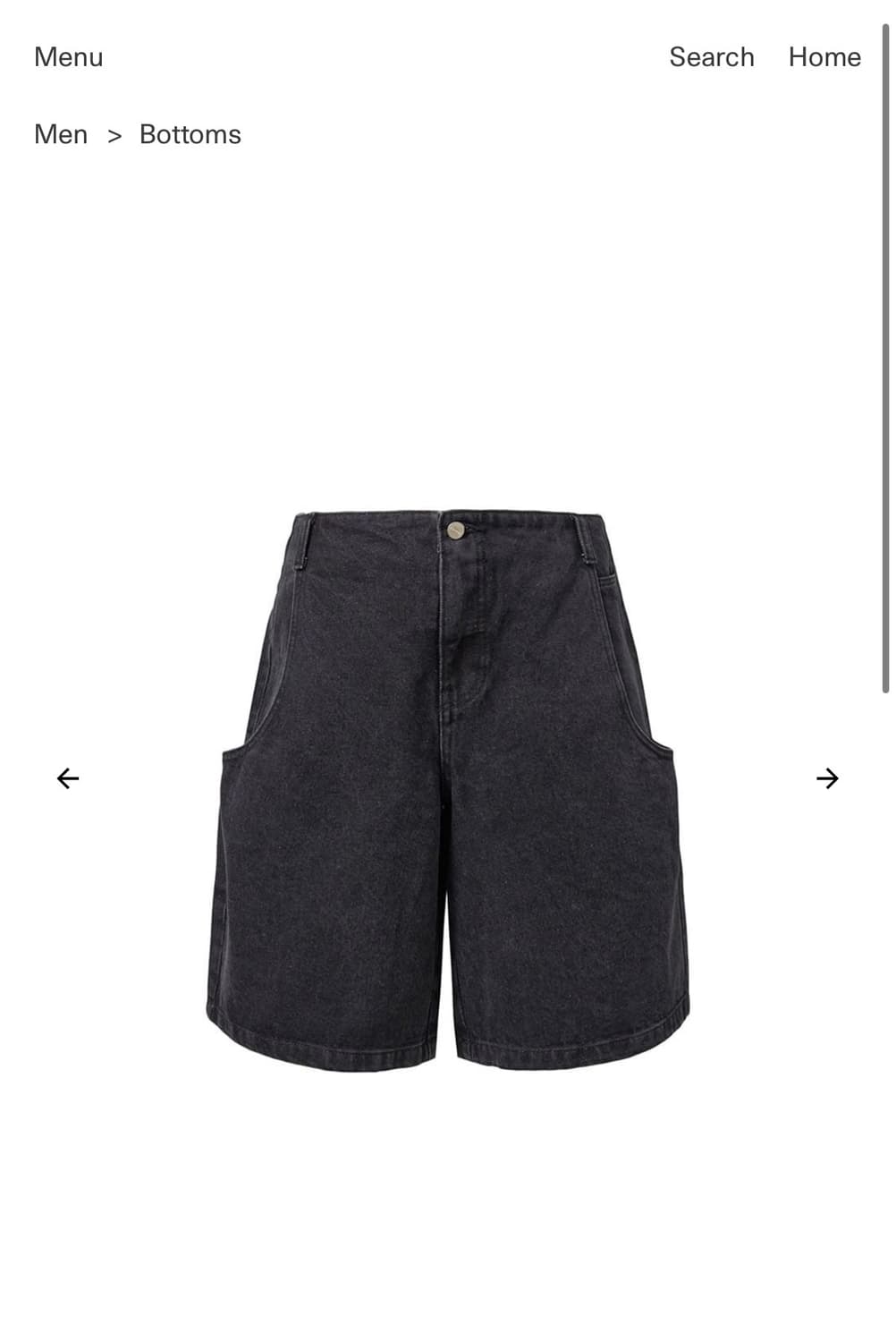 아모멘토 Men's Cut-Out Pocket Denim Shorts 상품이미지2