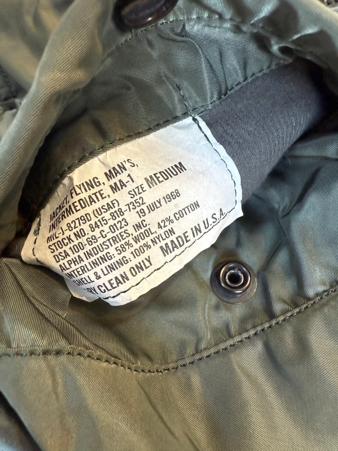 알파 ma-1 1968 정밀복각 상품이미지8