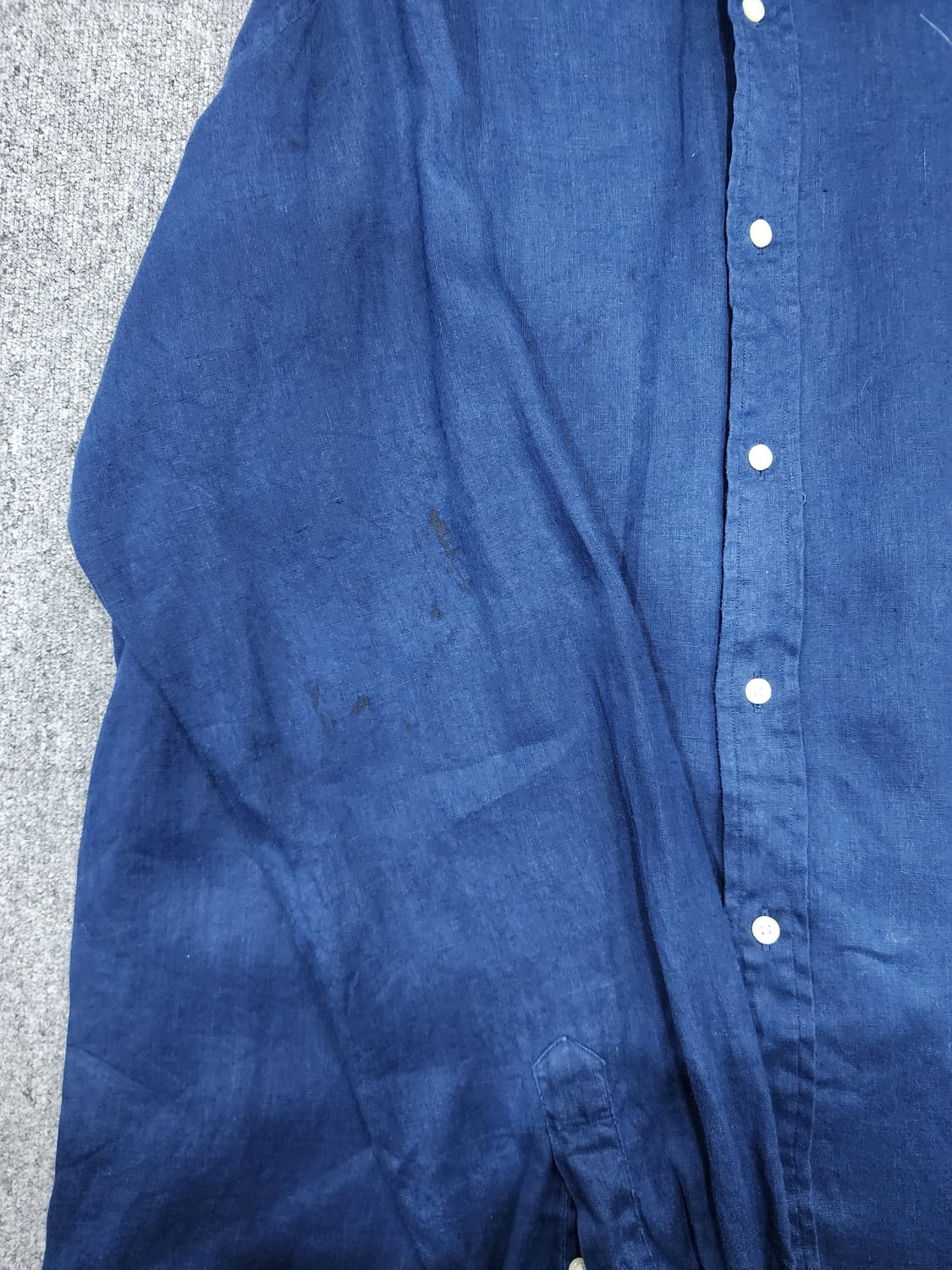 폴로 랄프로렌 클래식핏 린넨 네이비 셔츠 XXL 상품이미지4