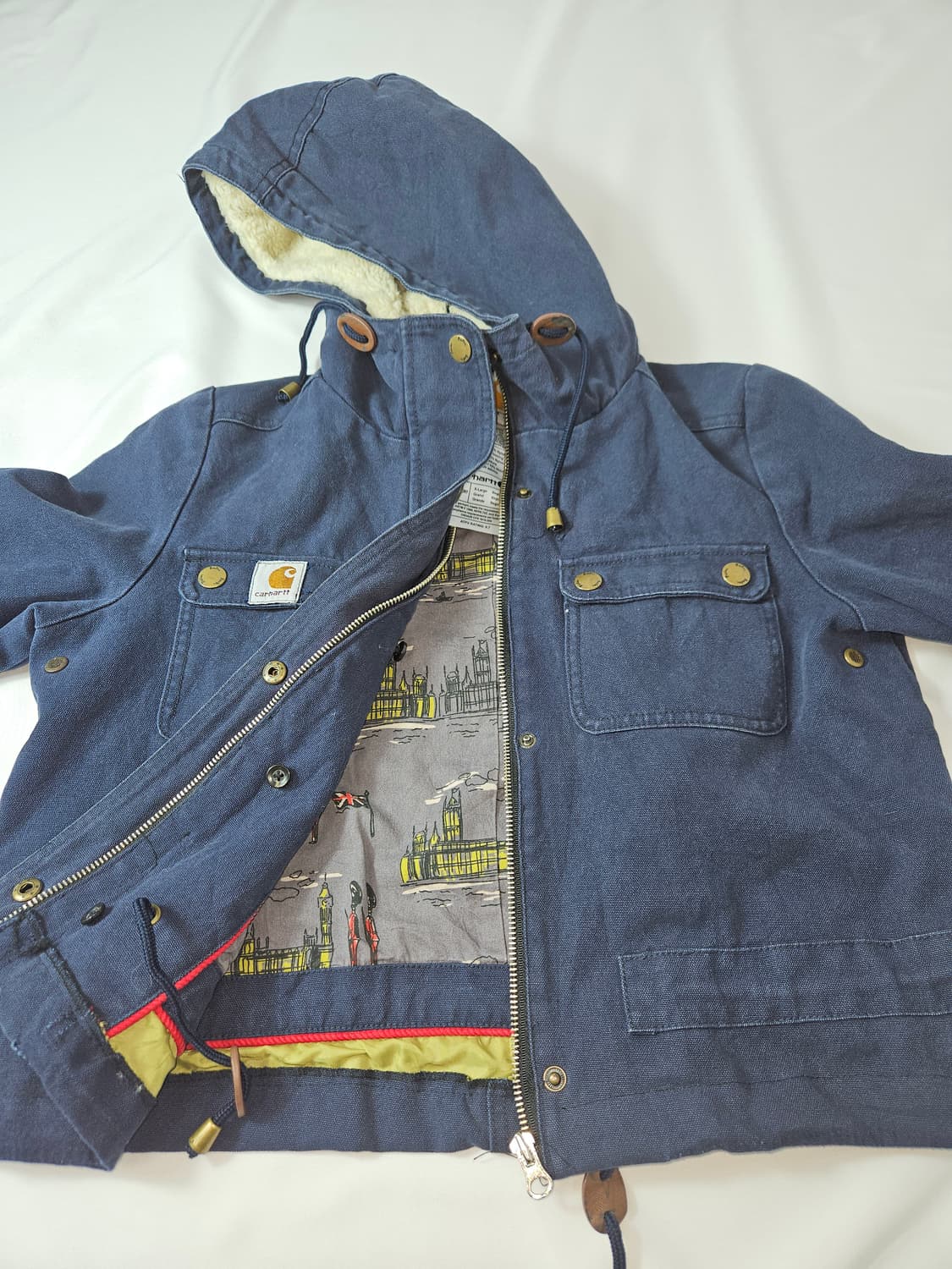 칼하트 덕 액티브 후드 워크자켓 크롭 여성 빈티지 올드스쿨 스트링 상품이미지2