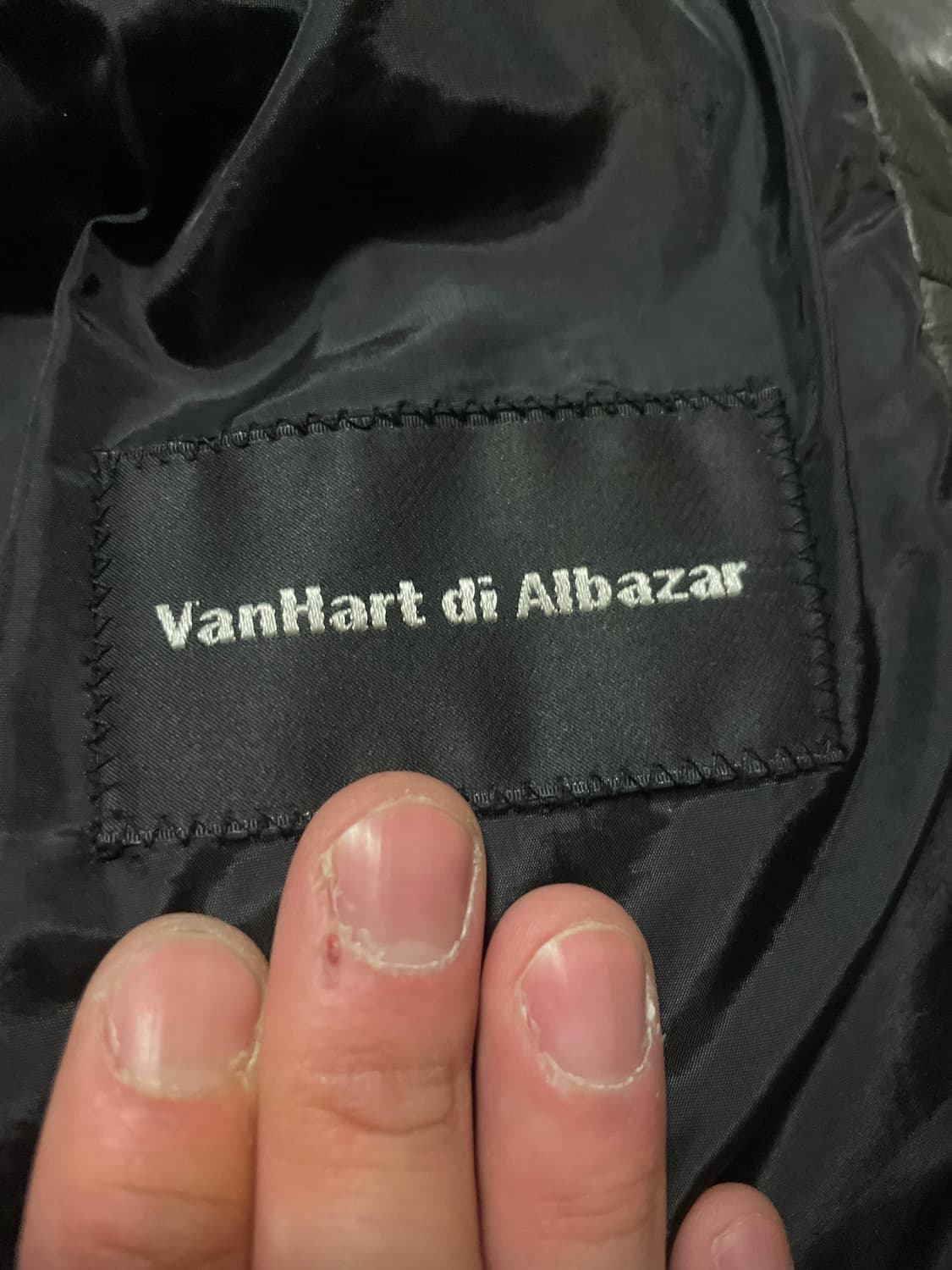 VANHART 반하트 웨스턴 무드 램스킨 양가죽 바이커 절개 레더 자켓 상품이미지9