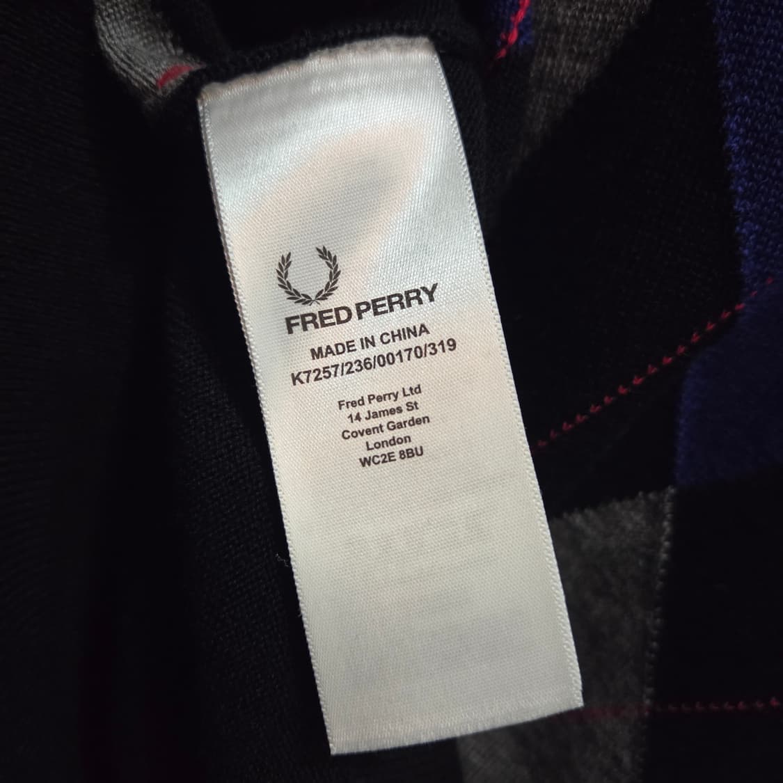 FRED PERRY 프레드페리 아가일 V넥 메리노울 니트 상품이미지6