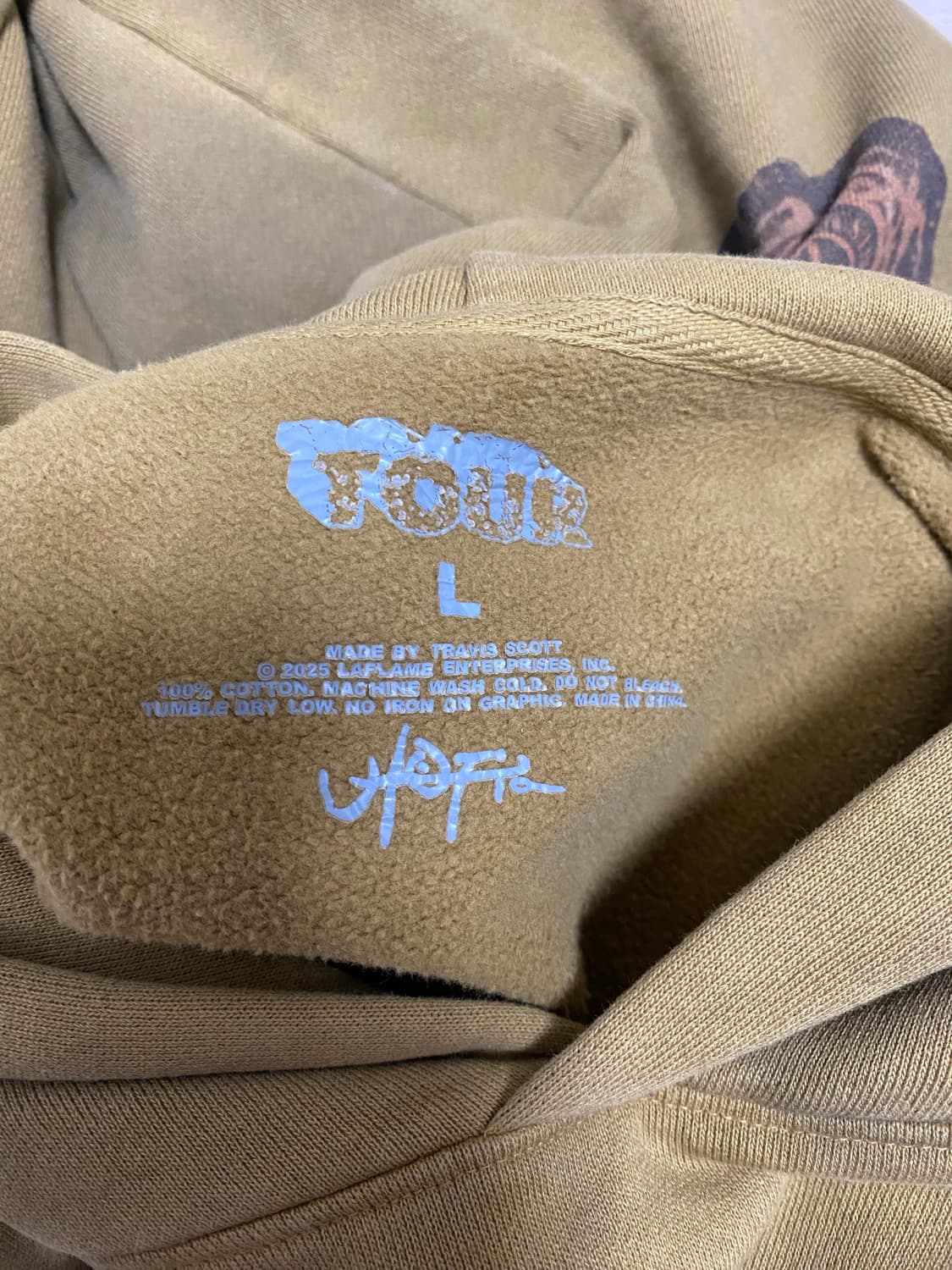 트래비스 스캇 머천 후드 L 상품이미지3