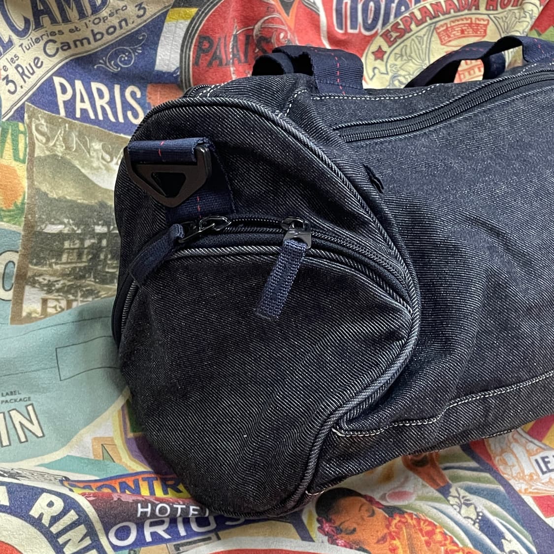90s 리복 빅로고 데님 망치백 더플백  토트백 올드스쿨 가방 상품이미지4