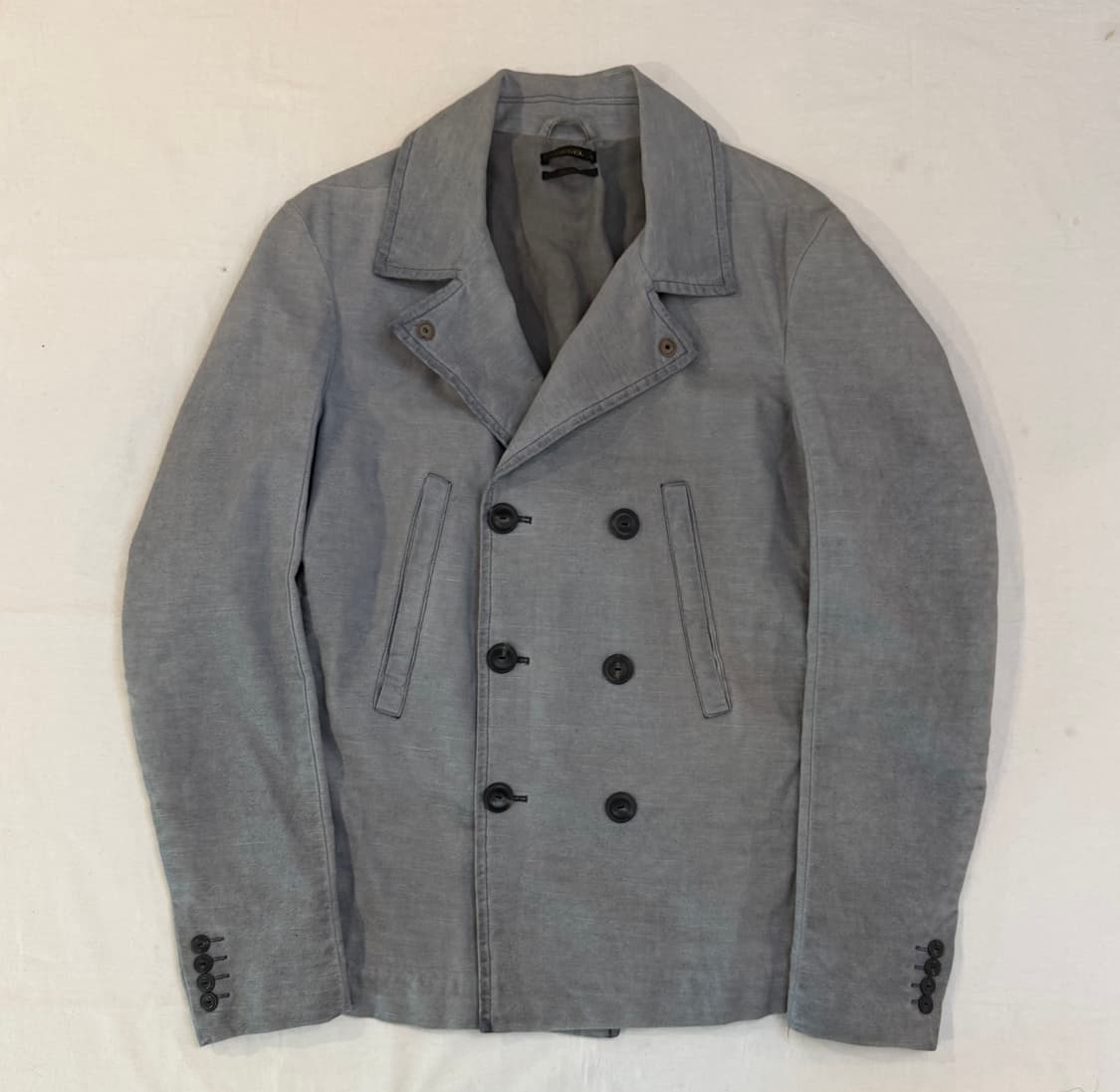 디젤 블랙 골드 린넨 더블 브레스티드 피코트 그레이 상품이미지1