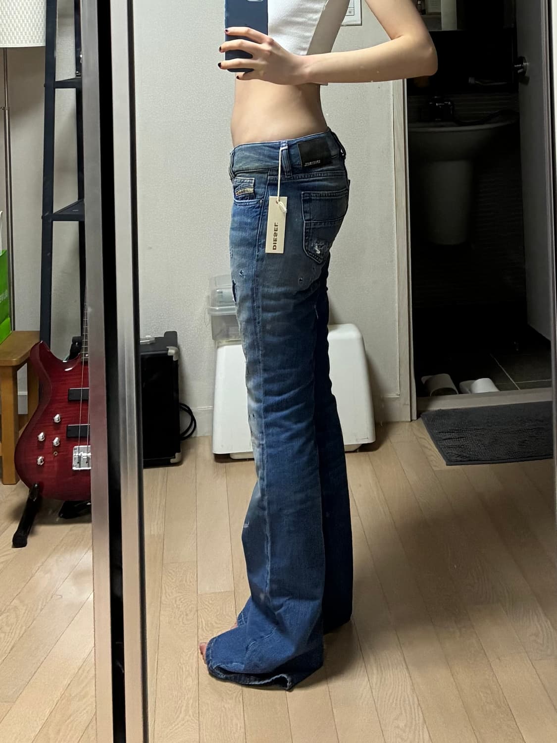 디젤 그런지 디스트로이드 플레어 부츠컷 데님 상품이미지2