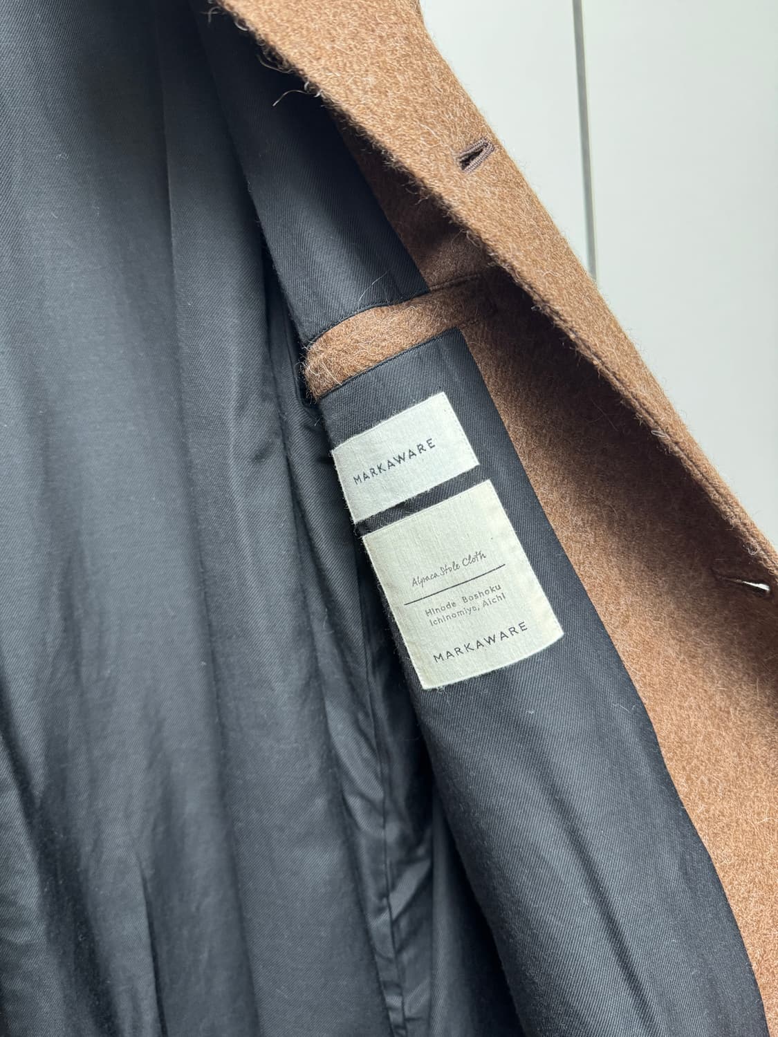 마카웨어 markaware 래글런 알파카 맥 코트 상품이미지7