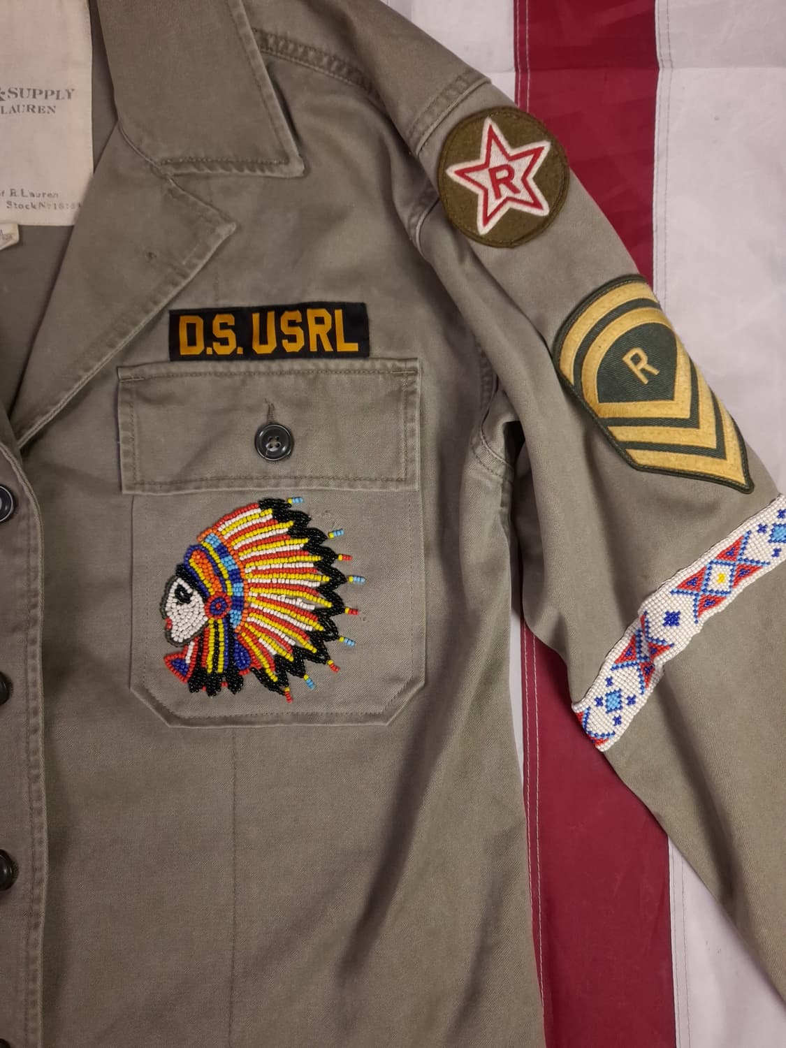 새제품급 오리지날 폴로 데님앤서플라이 인디언 셔츠 상품이미지6