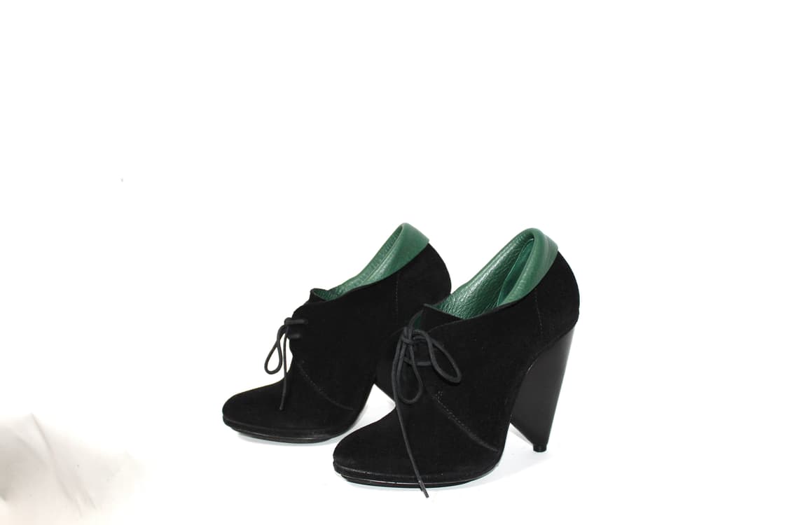 Balenciaga Suede Cone Heel Ankle Boots 상품이미지1