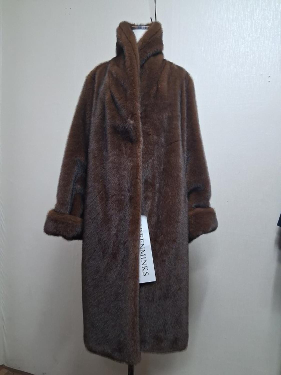 친환경 새로운 휘메일 모조밍크 코트 새거 77  상품이미지1