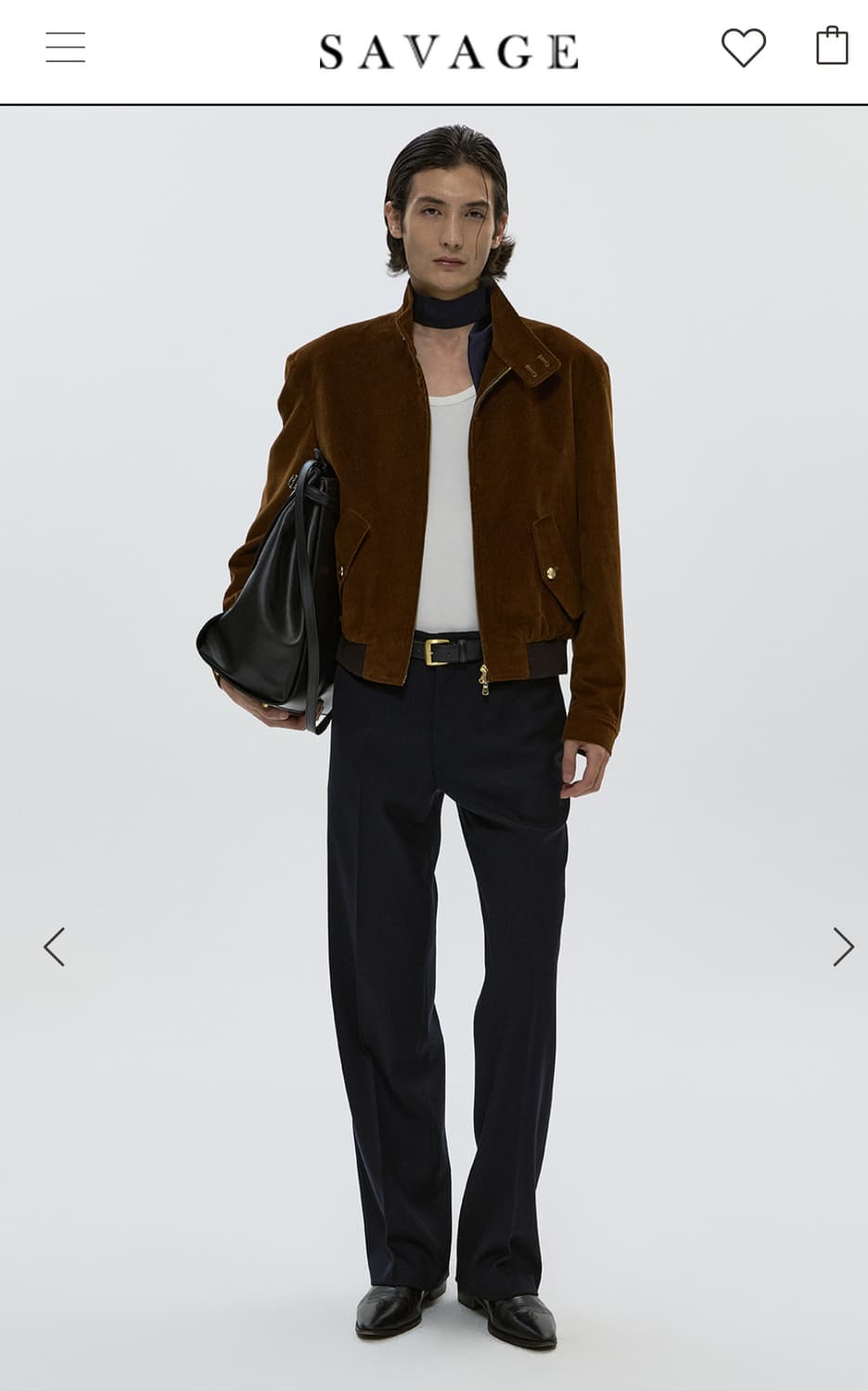 세비지 코듀로이 해링턴 자켓 브라운 XL 상품이미지3