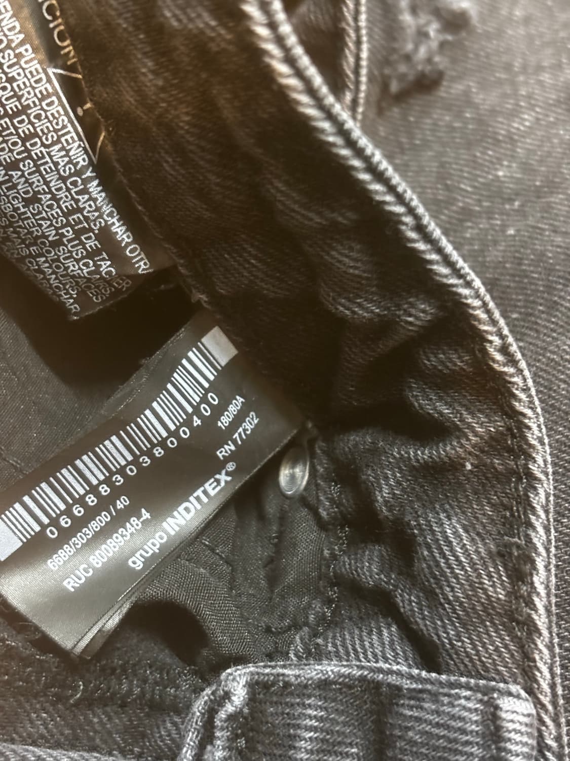 자라(Zara) 쇼츠 오버레이 진 블랙 상품이미지8