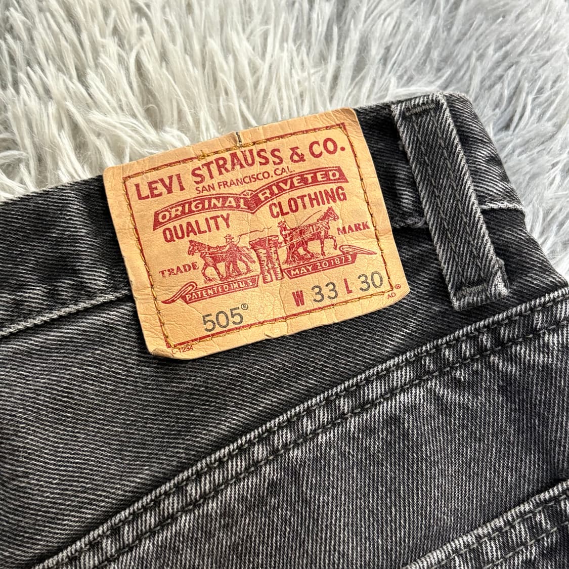 Levi’s 리바이스 505 흑청 데님팬츠 상품이미지7