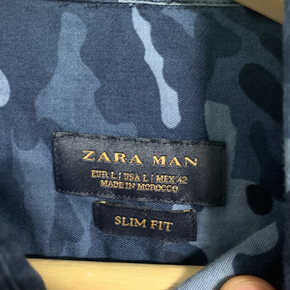 자라 카모 셔츠 L 상품이미지2