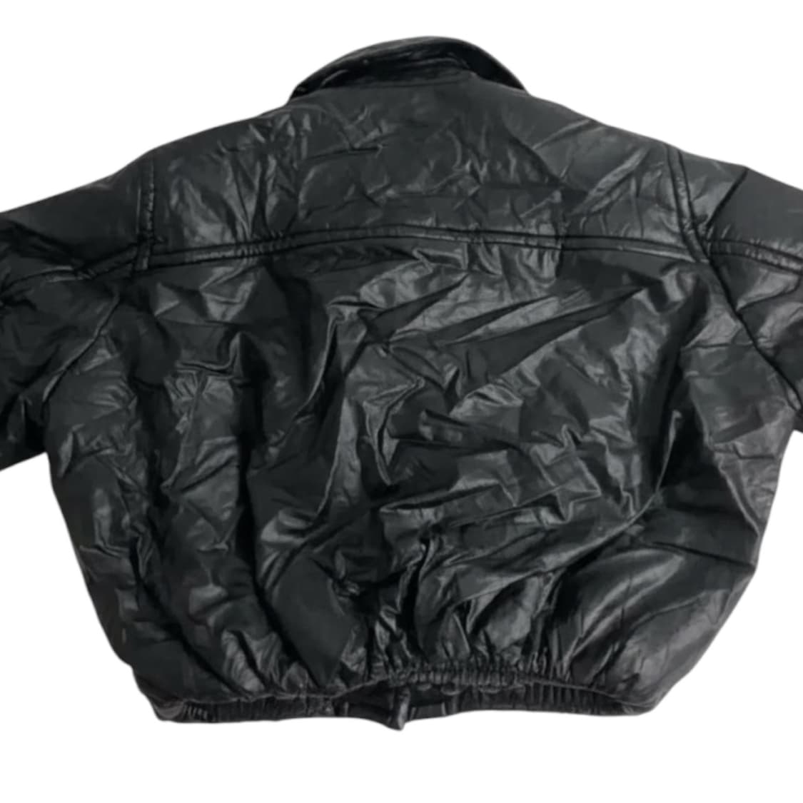 레더 크롭 블루종 점퍼 자켓 상품이미지4