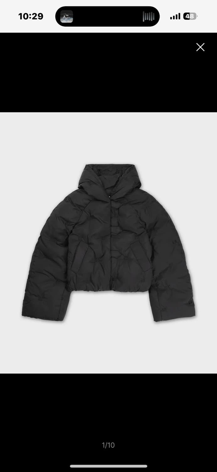 GANNI 가니 블랙 숏패딩 36사이즈 상품이미지5