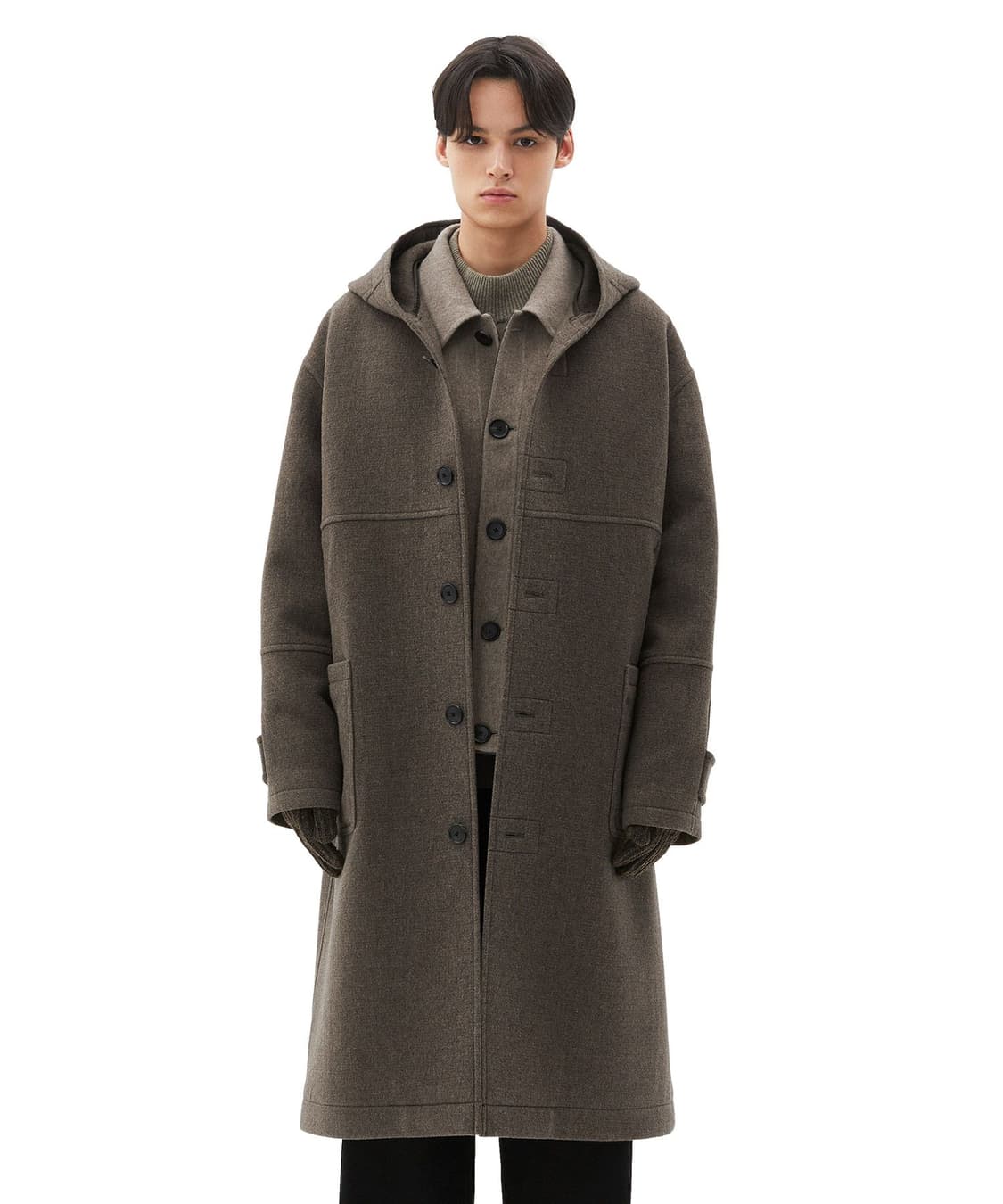 일꼬르소 후드 울 코트 105 상품이미지1